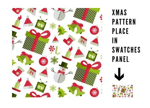 Seamless pattern with Christmas elements Seamless pattern with Christmas e... Foto stock