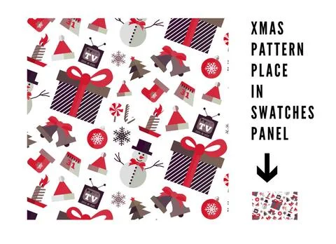 Seamless pattern with Christmas elements Seamless pattern with Christmas e... Foto stock