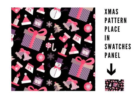 Seamless pattern with Christmas elements Seamless pattern with Christmas e... Foto stock
