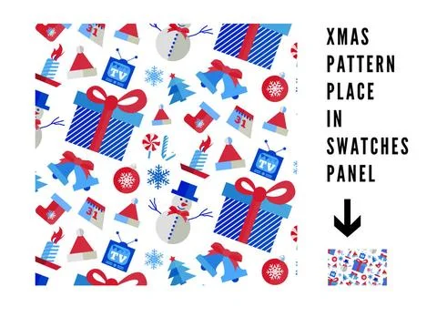 Seamless pattern with Christmas elements Seamless pattern with Christmas e... Foto stock