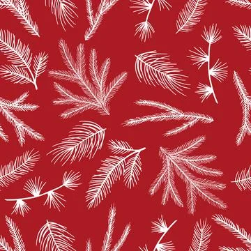 Seamless pattern with Christmas elements. Vector illustration. イラスト素材