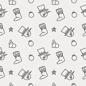 Seamless Pattern Christmas Stock Illustration