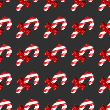 Seamless pattern with christmas lollipop Stock Illustration