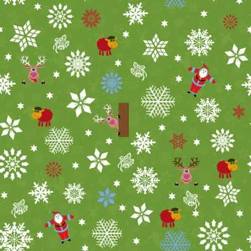 Seamless pattern for christmas motifs Illustrazione stock