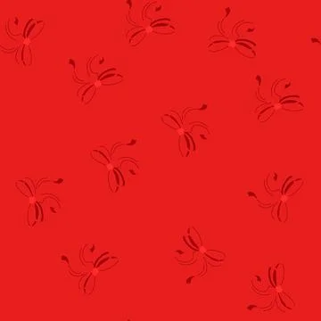 Seamless pattern christmas red bow ribbon cartoon vector Illustrazione stock