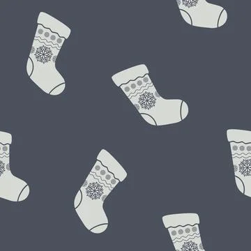 Seamless pattern with Christmas sock 스톡 일러스트