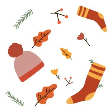 Seamless pattern with christmas socks. Vector illustration for Merry Christmas Stock Illustration