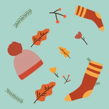 Seamless pattern with christmas socks. Vector illustration for Merry Christmas Illustrazione stock