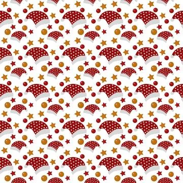 Seamless pattern with christmas theme Stock Illustration