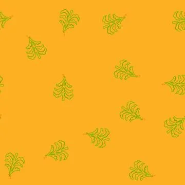 Seamless pattern christmas tree doodle design with star and ornaments イラスト素材