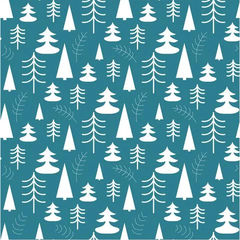 Seamless pattern with Christmas tree Stock Illustration
