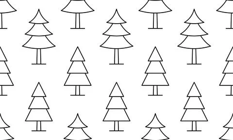 Seamless pattern with Christmas tree Stock Illustration