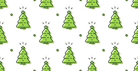 Seamless pattern with Christmas tree Illustrazione stock
