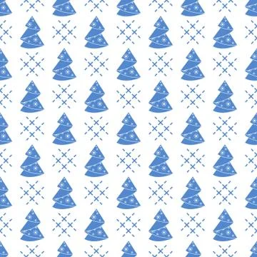 Seamless pattern Christmas tree origami. New Year イラスト素材