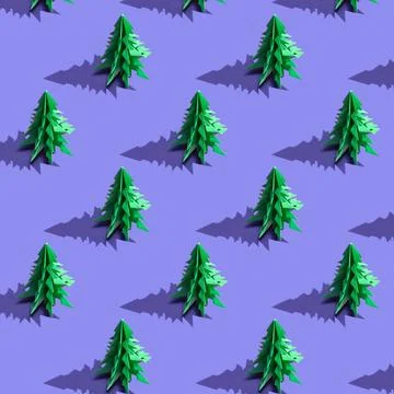 Seamless pattern with christmas trees on the backdrop of the trendy 2022 colo Foto stock