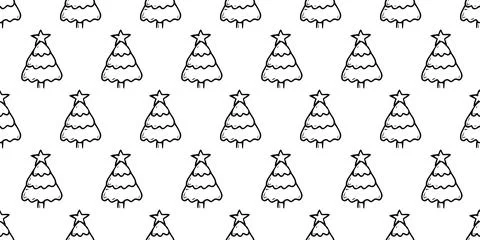 Seamless pattern with Christmas trees. Beautiful New Year's pattern. Pattern  스톡 일러스트