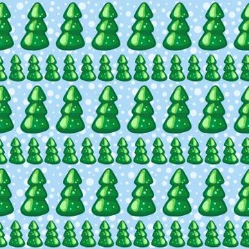 Seamless pattern with Christmas trees Stock Illustration