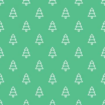 Seamless pattern with Christmas trees Stock Illustration