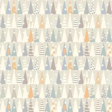 Seamless pattern with Christmas trees.  Vector 스톡 일러스트