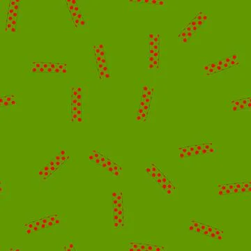 Seamless pattern christmas washi tape with red polka dots design イラスト素材
