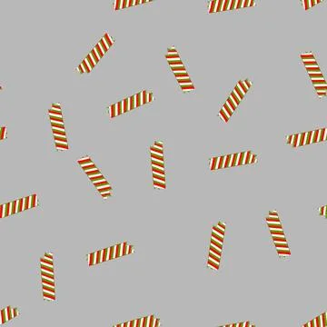 Seamless pattern christmas washi tape border with diagonal stripes Stock Illustration