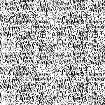 Seamless pattern for Christmas on a white background with flourish vector xmas Stock-Illustration