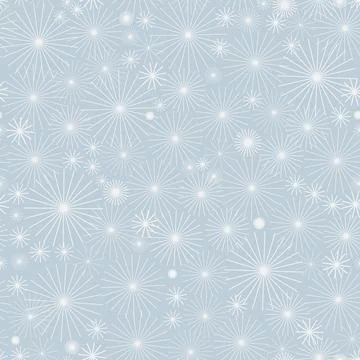 Seamless pattern of Christmas winter snowflakes, vector background. Repeated  Stock Illustration