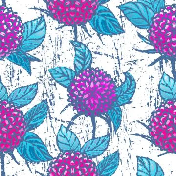 Seamless pattern with chrysanthemums Stock Illustration