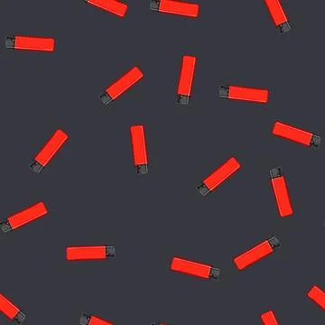Seamless pattern cigarette lighter fire cartoon vector Stock Illustration