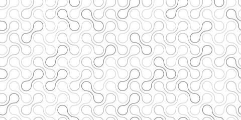 Seamless pattern with circle connect shape. Metaball dots Stock Illustration