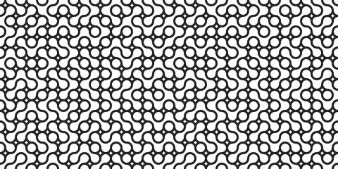 Seamless pattern with circle connect shape. Metaball dots Stock Illustration
