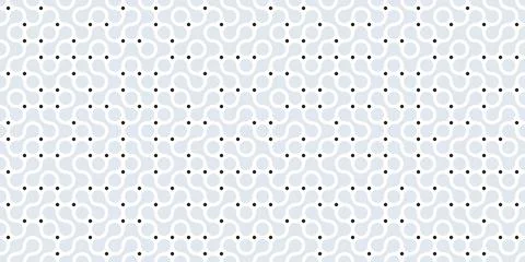 Seamless pattern with circle connect shape. Metaball dots Stock Illustration