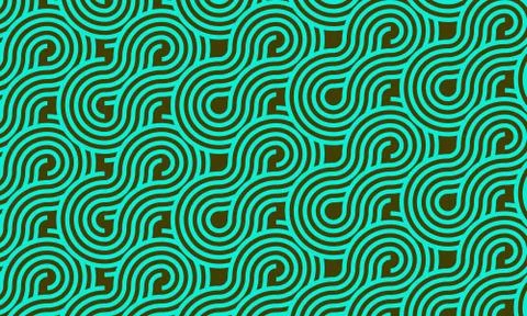 Seamless pattern circle cyan vector Stockillustratie