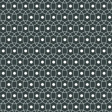 Seamless pattern in a circle on a dark background for textile design Stock Illustration