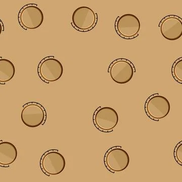 Seamless pattern circle dial knob cartoon vector Stockillustratie