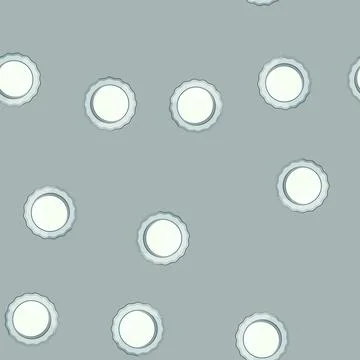 Seamless pattern circle plate white cartoon vector Stockillustratie