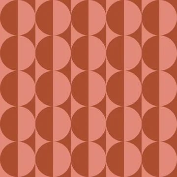 Seamless pattern of circle square abstract shapes 库存插图