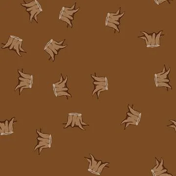 Seamless pattern circle stump cartoon vector Stock Illustration
