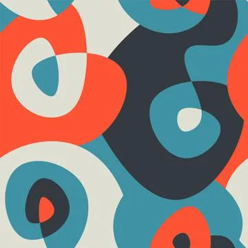 Seamless pattern with circle vector ornamets for prints, textile texture  Stock Illustration