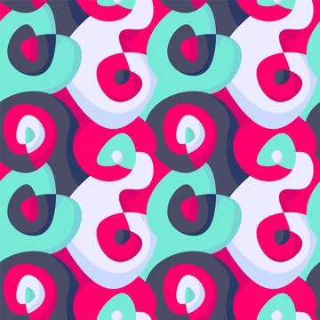 Seamless pattern with circle vector ornamets for prints, textile texture  Stock Illustration
