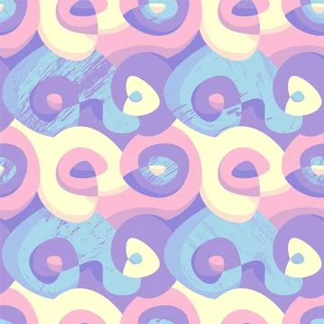 Seamless pattern with circle vector ornamets for prints, textile texture  Illustrazione stock