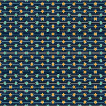 Seamless Pattern of Circle, Vector Seamless Geometry Pattern for Postcards, w 스톡 일러스트