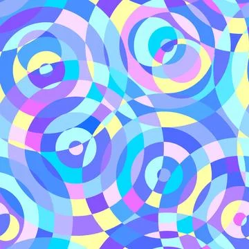 Seamless pattern with circles, abstract colouful background, vector Illustrazione stock