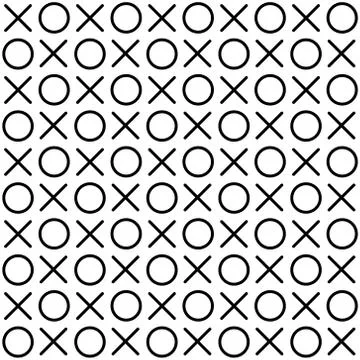 Seamless pattern of circles and intersecting lines for the design and decorat Stock Illustration