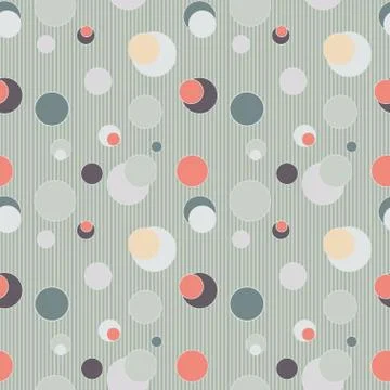 Seamless pattern with circles and lines Stock Illustration