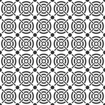 Seamless pattern of circles and lines for the design and decoration of textil Stock Illustration