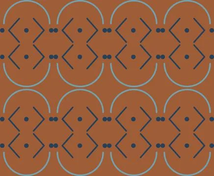 Seamless pattern with circles and lines Stockillustratie