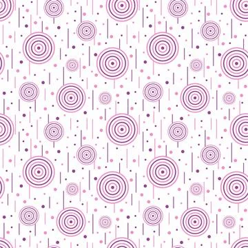 Seamless pattern with circles and stripes. Stock Illustration