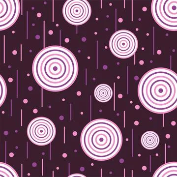 Seamless pattern with circles and stripes. Stock Illustration