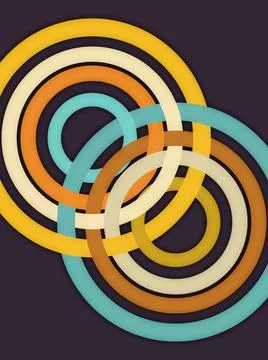 Seamless pattern with circles and weaves. Retro colors. abstract backeround. Illustrazione stock